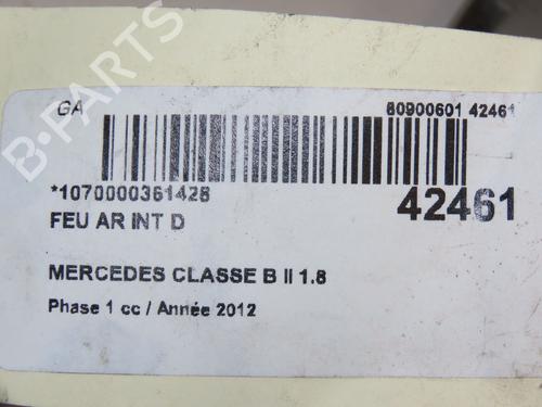 Right tailgate light MERCEDES-BENZ B-CLASS Sports Tourer (W246, W242) B 200 CDI (246.201) | BP11104195C80 