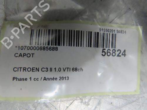 Capot CITROËN C3 II (SC_) 1.0 VTi 68 (68 hp) 31912146