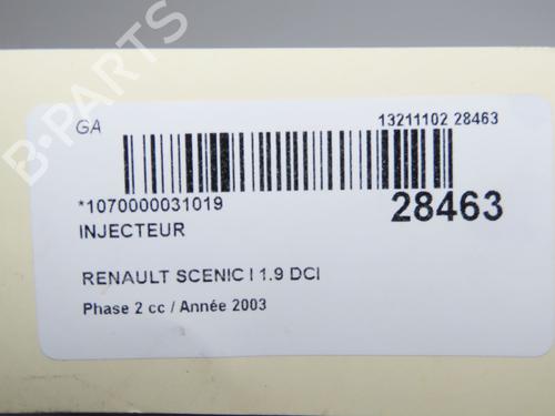 Used Injector Injector RENAULT SCÉNIC I MPV (JA0/1_, FA0_) 1.9 dCi (JA05, JA1F) (102 hp) 34572796 34572796