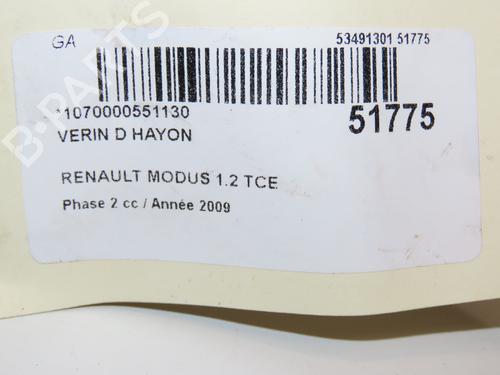 Gassdemper Bakluke RENAULT MODUS / GRAND MODUS (F/JP0_) 1.2 16V (JP0W) (101 hp) 28832280