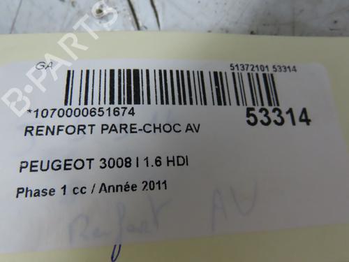 Used Front bumper reinforcement PEUGEOT 3008 I MPV (0U_) 1.6 HDi (112 hp) 28177650