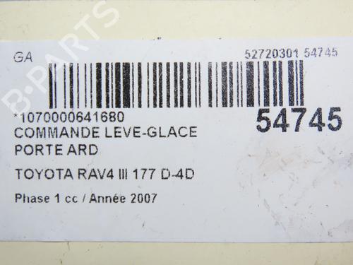 Used Right rear window switch Right rear window switch TOYOTA RAV 4 III (_A3_) 2.2 D 4WD (ALA30_, ALA30R) (177 hp) 31120899 31120899