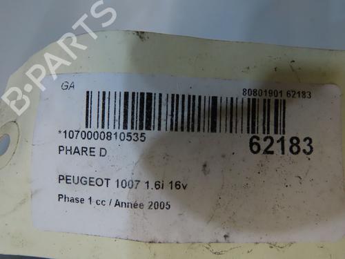 Right headlight PEUGEOT 1007 (KM_) 1.6 16V | BP39732833C29 - Image 5