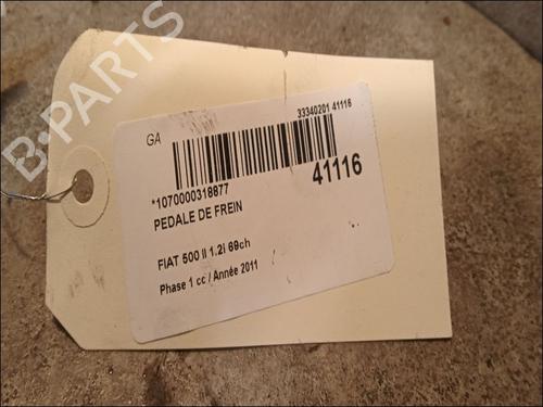 Used Break pedal Break pedal FIAT 500 (312_) 1.2 (312AXA1A) (69 hp) 9618343 9618343