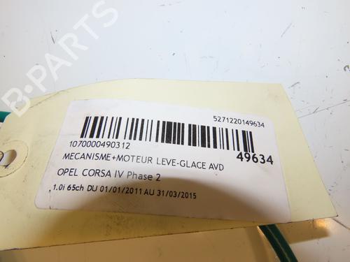 Used Front right window mechanism OPEL CORSA D (S07) 1.0 (L08, L68) (65 hp) 17315678