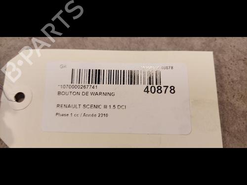 Used Warning switch RENAULT SCÉNIC III (JZ0/1_) 1.5 dCi (106 hp) 9612405