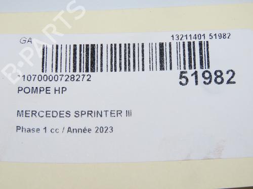 Injection pump MERCEDES-BENZ SPRINTER 3,5-t Van (B907, B910) 315 CDI RWD (907.631, 907.633, 907.635, 907.637) | BP32768786M78 - Image 2
