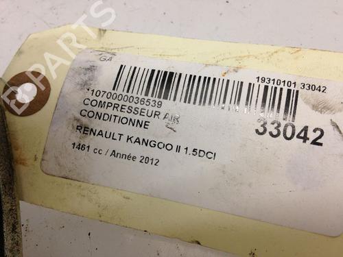Used AC compressor RENAULT KANGOO / GRAND KANGOO II (KW0/1_) 1.5 dCi 90 (KW05, KW08, KW0G, KW11) (90 hp) 9593152