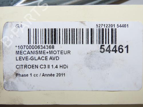 Front right window mechanism CITROËN C3 II (SC_) 1.4 HDi 70 (SC8HZC, SC8HR0, SC8HP4) | BP38737274C23 - Image 5