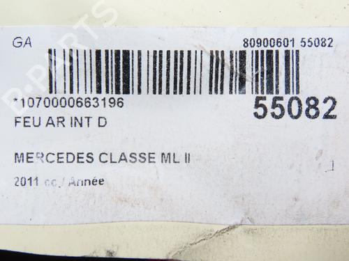 Højre baglygte bagklap MERCEDES-BENZ M-CLASS (W166) ML 250 CDI / BlueTEC 4-matic (166.004, 166.003) (204 hp) 29294225