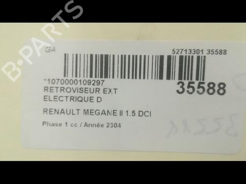 Right mirror RENAULT MEGANE II (BM0/1_, CM0/1_) 1.5 dCi (BM0F, BM0T, BM2B, CM0F, CM0T) | BP9599278C27 