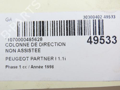 Used Steering column PEUGEOT PARTNER Box Body/MPV (5_, G_) 1.1 (60 hp) 28829627