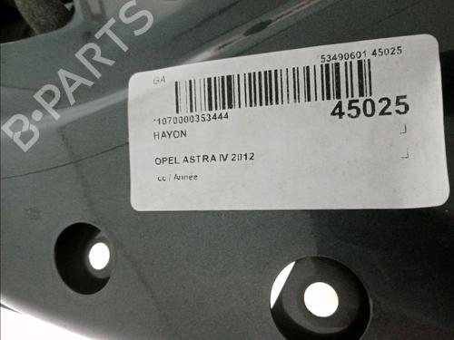 Used Tailgate OPEL ASTRA J (P10) 1.4 Turbo (68) (120 hp) 11921490