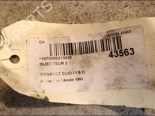 Used Injector RENAULT CLIO I (B/C57_, 5/357_) 1.9 D (B/C/S576, B/C/S57L) (64 hp) 23171620