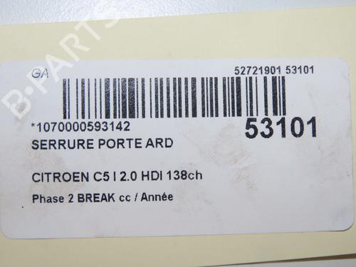 Used Rear right lock CITROËN C5 II Break (RE_) 2.0 HDi (RERHRH) (136 hp) 32740722