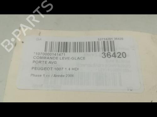 Left front window switch PEUGEOT 1007 (KM_) 1.4 HDi | BP9600272I27 - Image 3