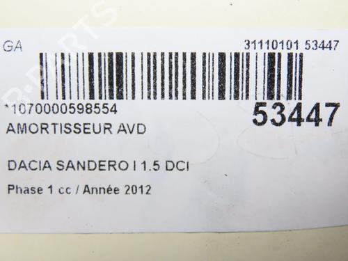 Right front shock absorber DACIA SANDERO 1.5 dCi | BP28967509M17 