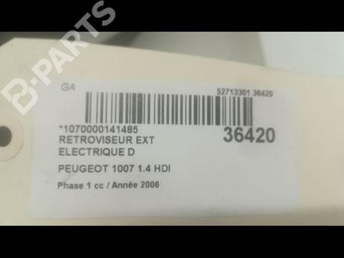 Right mirror PEUGEOT 1007 (KM_) 1.4 HDi | BP9600010C27 
