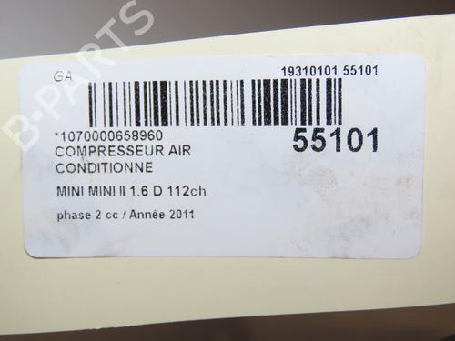 AC compressor MINI MINI (R56) Cooper D | BP29170448M34  - Image 8