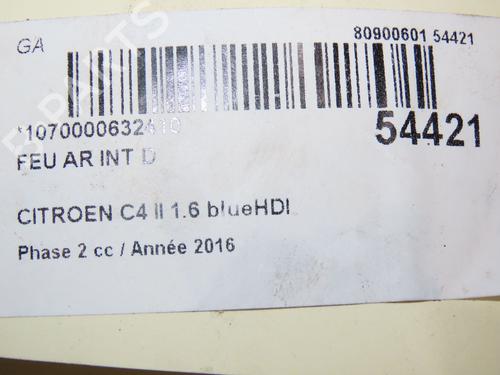 Højre baglygte bagklap CITROËN C4 II (NC_) 1.6 BlueHDi 100 (99 hp) 28832603