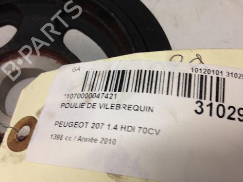 Remskive PEUGEOT 207 (WA_, WC_) 1.4 HDi (68 hp) 23171348