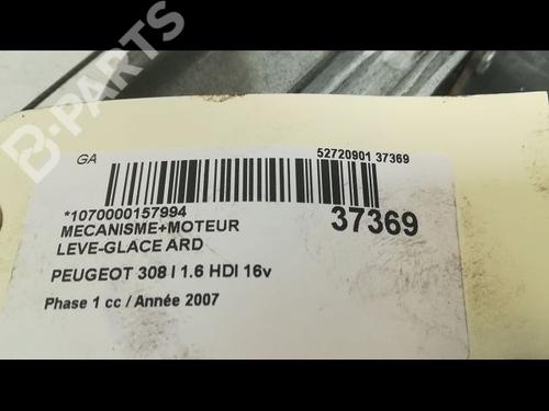 Rear right window mechanism PEUGEOT 308 I (4A_, 4C_) 1.6 HDi | BP9601141C25 