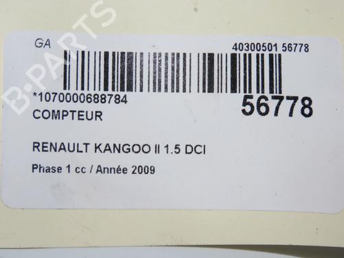 Used Instrument cluster Instrument cluster RENAULT KANGOO Express (FW0/1_) 1.5 dCi 70 (FW0A, KW0V) (68 hp) 32872918 32872918