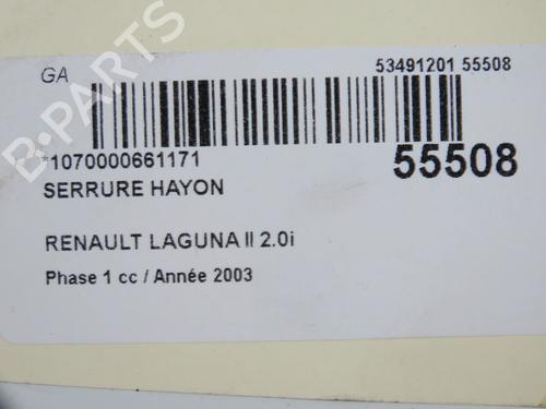 Used Tailgate lock Tailgate lock RENAULT LAGUNA II (BG0/1_) 2.0 16V (BG00, BG0K, BG0P, BG0W) (135 hp) 33633979 33633979