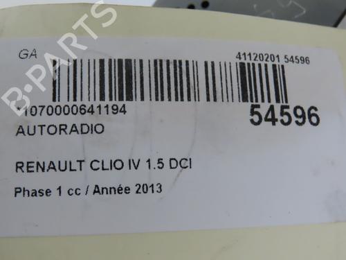 Used Radio RENAULT CLIO IV (BH_) 1.5 dCi 90 (90 hp) 29379918