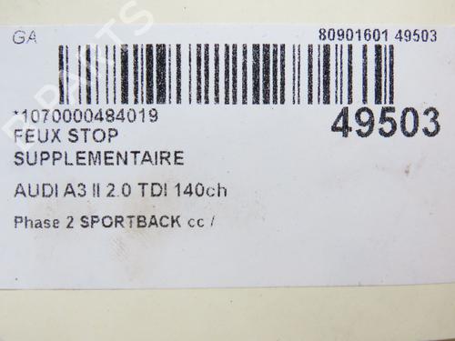 Used Third brake light AUDI A3 Sportback (8PA) 2.0 TDI 16V (140 hp) 24359160