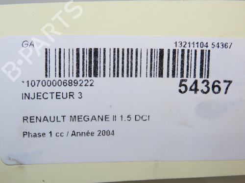 Injecteur RENAULT MEGANE II (BM0/1_, CM0/1_) 1.5 dCi (BM02, BM13, BM2A, CM02, CM13) (101 hp) 30824885