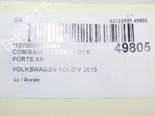 Venstre bak elrute bryter VW POLO V (6R1, 6C1) 1.0 (75 hp) 28832026
