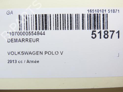 Starter VW POLO V (6R1, 6C1) 1.6 TDI | BP28967002M8