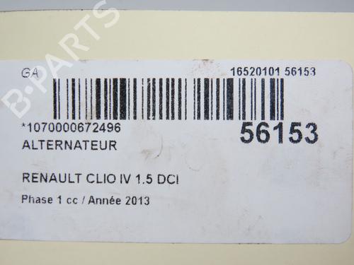 Used Alternator RENAULT CLIO IV (BH_) 1.5 dCi 90 (90 hp) 31077285