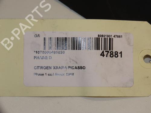 Right headlight CITROËN XSARA PICASSO (N68) 2.0 HDi | BP17371611C29 