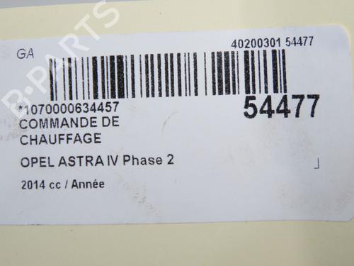 Climate control OPEL ASTRA J Saloon 1.6 CDTi (69) | BP36367618I5 - Image 3