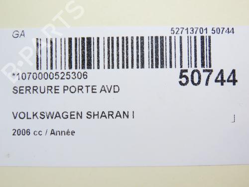 Used Front right lock VW SHARAN (7M8, 7M9, 7M6) 2.0 TDI (140 hp) 28831581