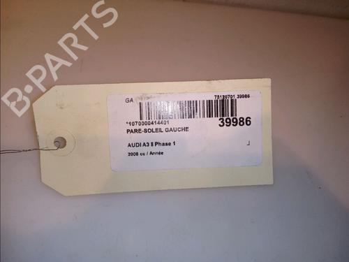 Left sun visor AUDI A3 (8P1) 1.9 TDI | BP12846626I1 