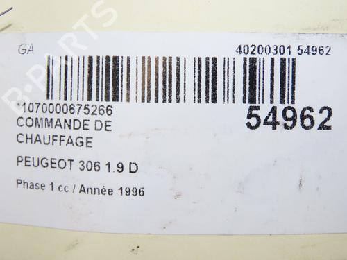 Comando clima PEUGEOT 306 Hatchback (7A, 7C, N3, N5) 1.9 D (69 hp) 31242505