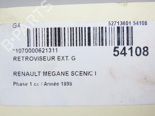 Left mirror RENAULT MEGANE Scenic (JA0/1_) 1.6 e (JA0F) | BP28831557C26