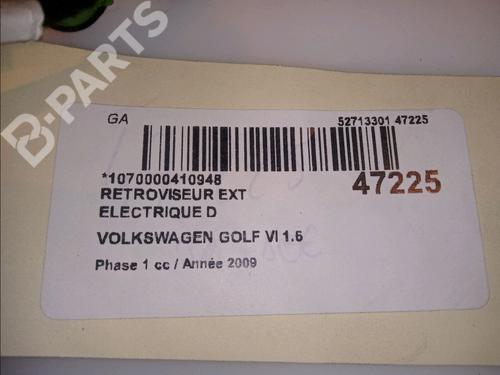 Right mirror VW GOLF VI (5K1) 1.6 TDI | BP11755315C27 