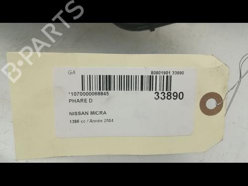 Used Right headlight NISSAN MICRA III (K12) 160 SR (110 hp) 23177633