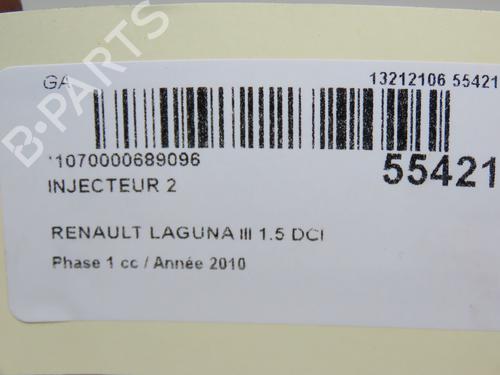 Used Injector RENAULT LAGUNA III (BT0/1) 1.5 dCi (BT00, BT0A, BT0T, BT1J) (110 hp) 30797557