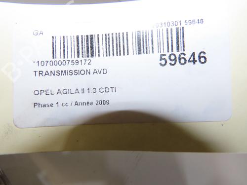 Right front driveshaft OPEL AGILA B (H08) 1.3 CDTI (F68) | BP39756448M39 - Image 5