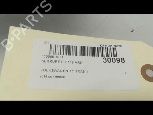Used Rear right lock VW TOURAN (5T1) 2.0 TDI (150 hp) 23176973