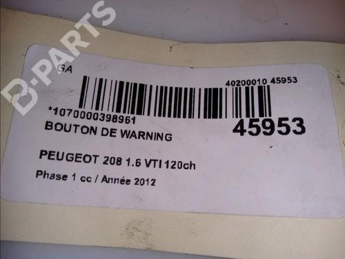 Warning switch PEUGEOT 208 I (CA_, CC_) 1.6 VTi | BP11226953I22 