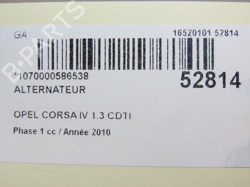 Generator OPEL CORSA D (S07) 1.3 CDTI (L08, L68) (90 hp) 28829108