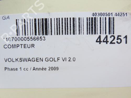 Instrument cluster VW GOLF VI (5K1) 2.0 TDI | BP28801753C47 