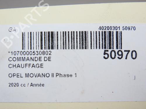 Climate control OPEL MOVANO B Van (X62) 2.3 CDTI RWD (FV) | BP23144914I5 - Image 5