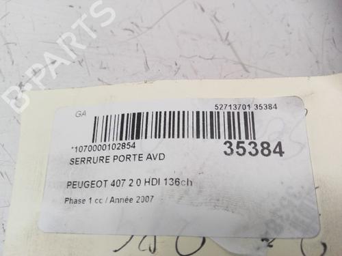 Used Front right lock PEUGEOT 407 (6D_) 2.0 HDi 135 (6DRHRH, 6DRHRE, 6DRHRG, 6DRHRJ) (136 hp) 9597334